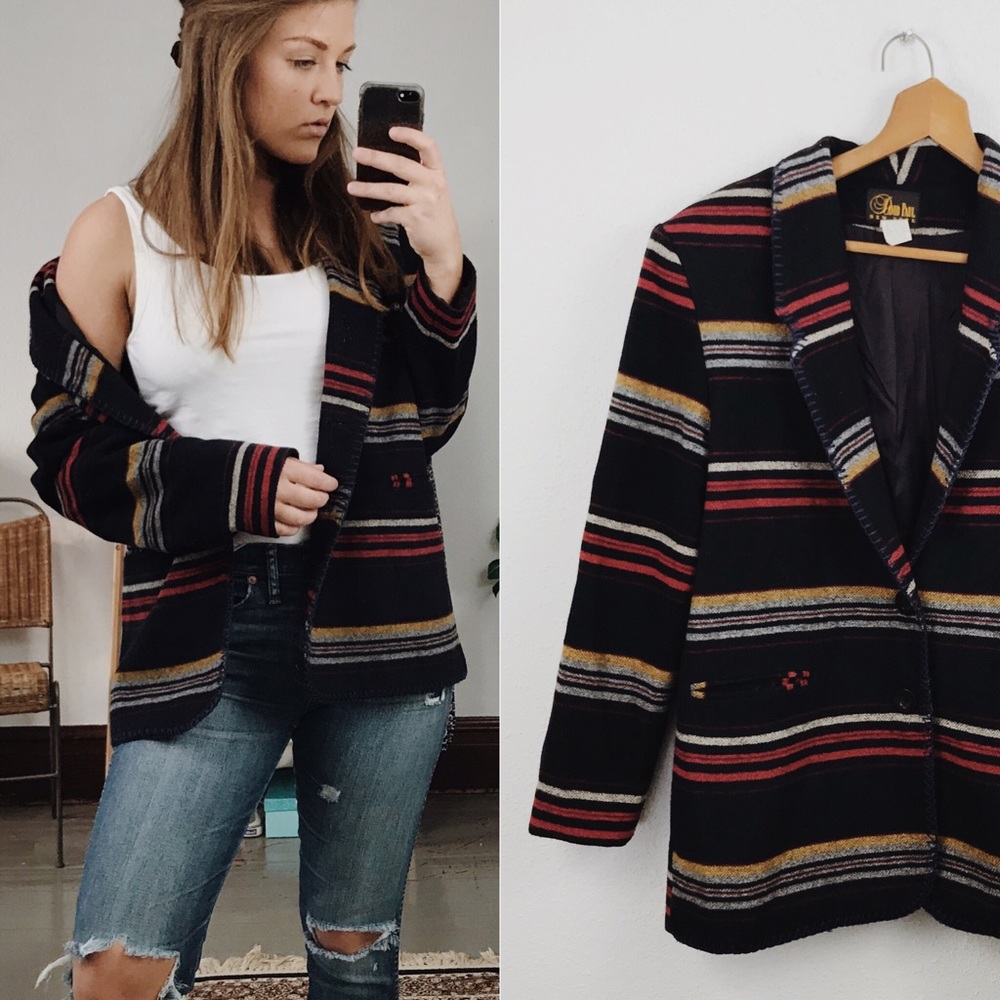 //VINTAGE// David Paul Southwestern Wool Aztec